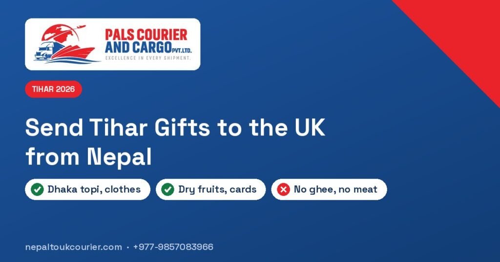 Send Tihar gifts to UK from Nepal: Bhai Tika parcel with dhaka topi, sweets and dry fruits